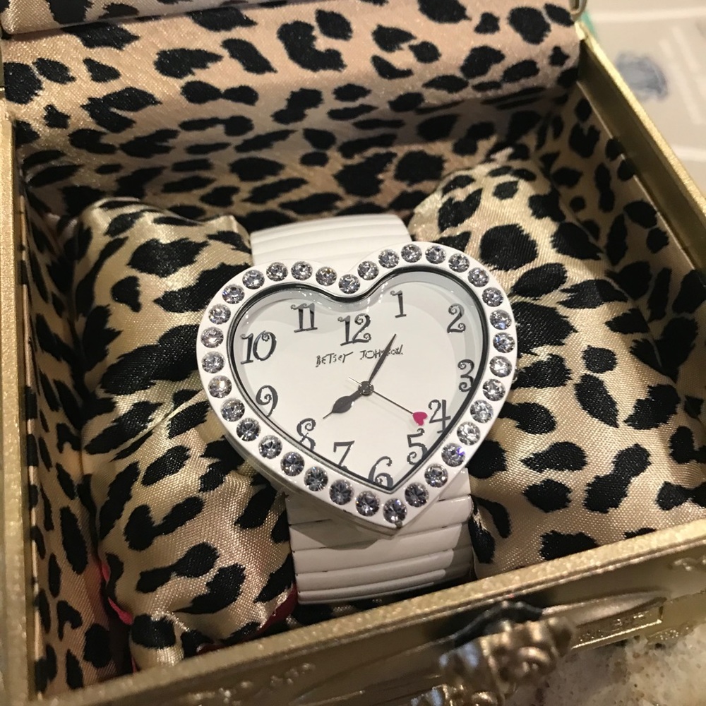 Betsey Johnson heart watch.
